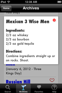 Archives screenshot